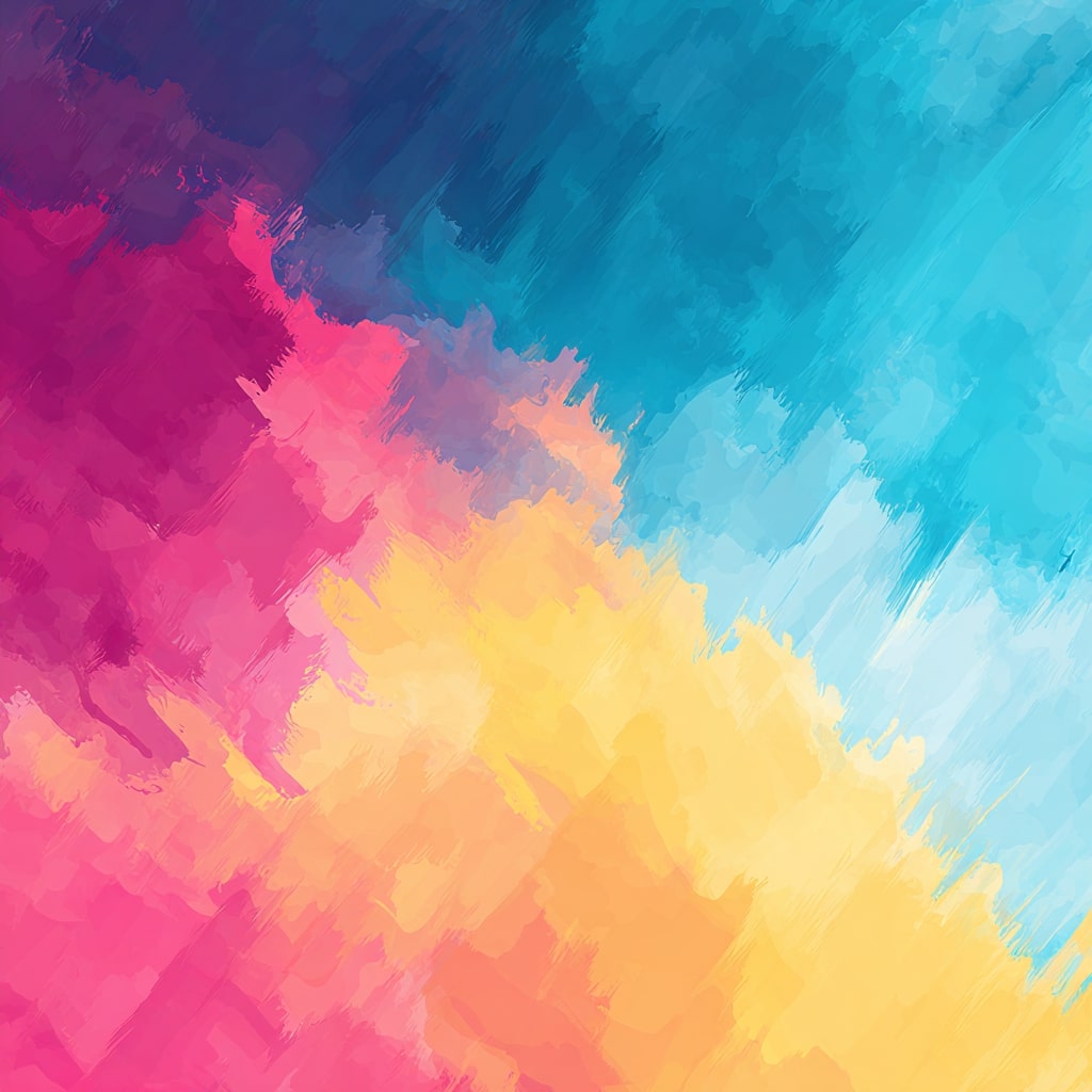 Neon CMYK brush strokes symbolizing Kroma's keep teams aligned pillar